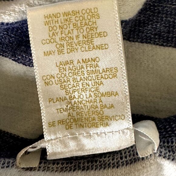 Matty M Midi Dress Knit Coastal Stripe Blue Sleeveless L bv - Picture 6 of 6